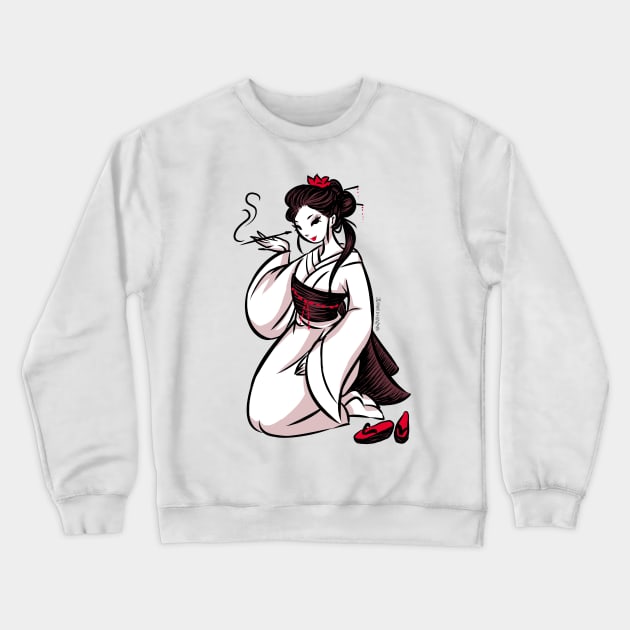 Geisha Crewneck Sweatshirt by Mari945